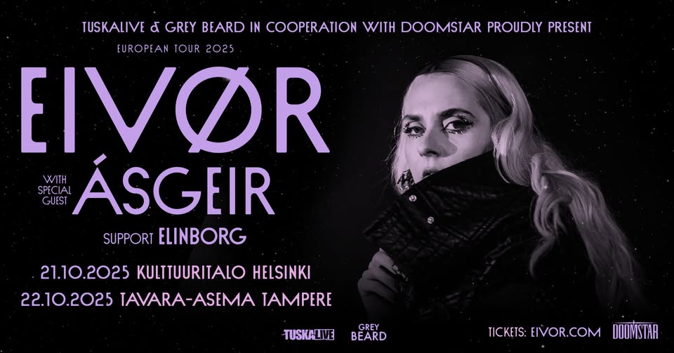 TuskaLive: Eivør (FO) + Special Guest: Asgeir & Support: Elinborg